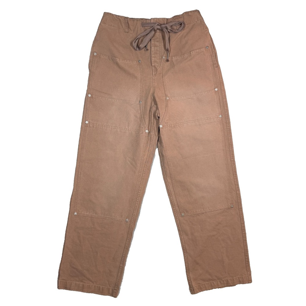 Free People The Hayden Pants Women Medium Brown Double Knee Carpenter Cute‎
